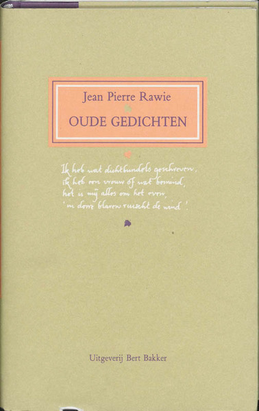 Oude gedichten - J.P. Rawie (ISBN 9789035104464)