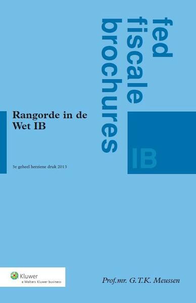 Rangorde in de wet IB - (ISBN 9789013116410)